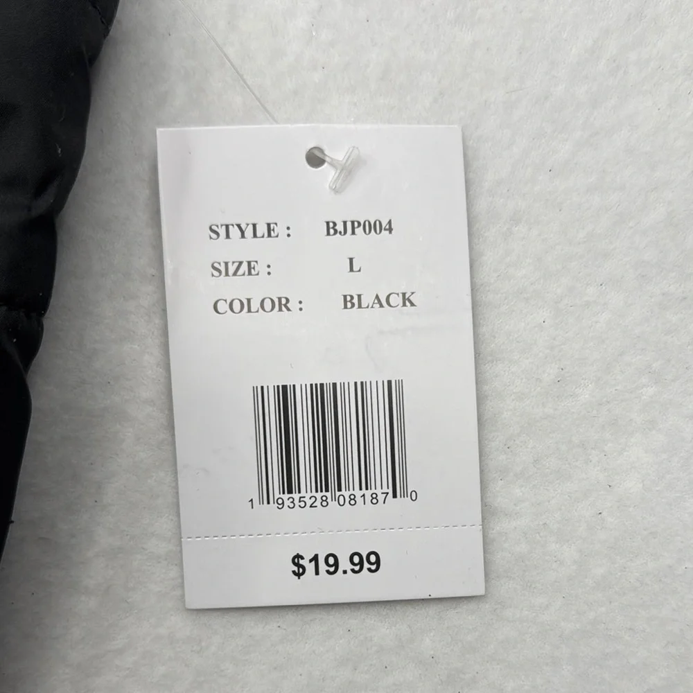 Men’s Black Quilted Puffer Vest with High Collar full zip up lightweight jacket